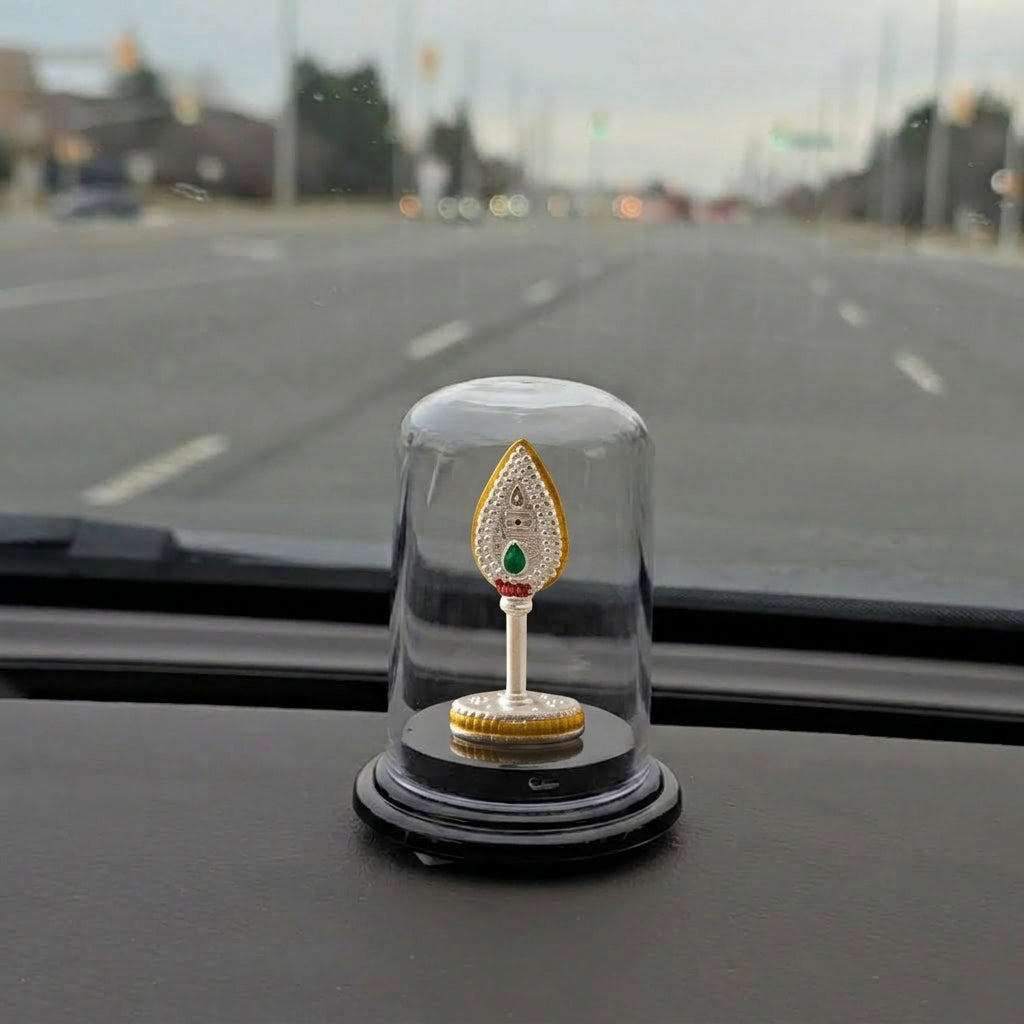 999 Silver Murugan Vel Idol | Car Dashboard Pooja Gift-3-28