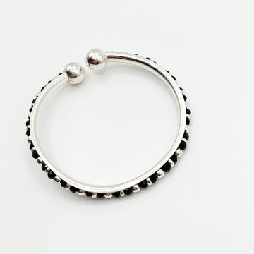 Adjustable Silver Baby Kada | Black Beads | 1-3 Yrs-338-7-6