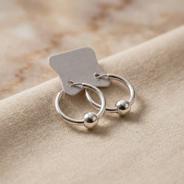 Elegant Silver Hoop Earrings for Daily Wear (Women & Girls)-428-1-5