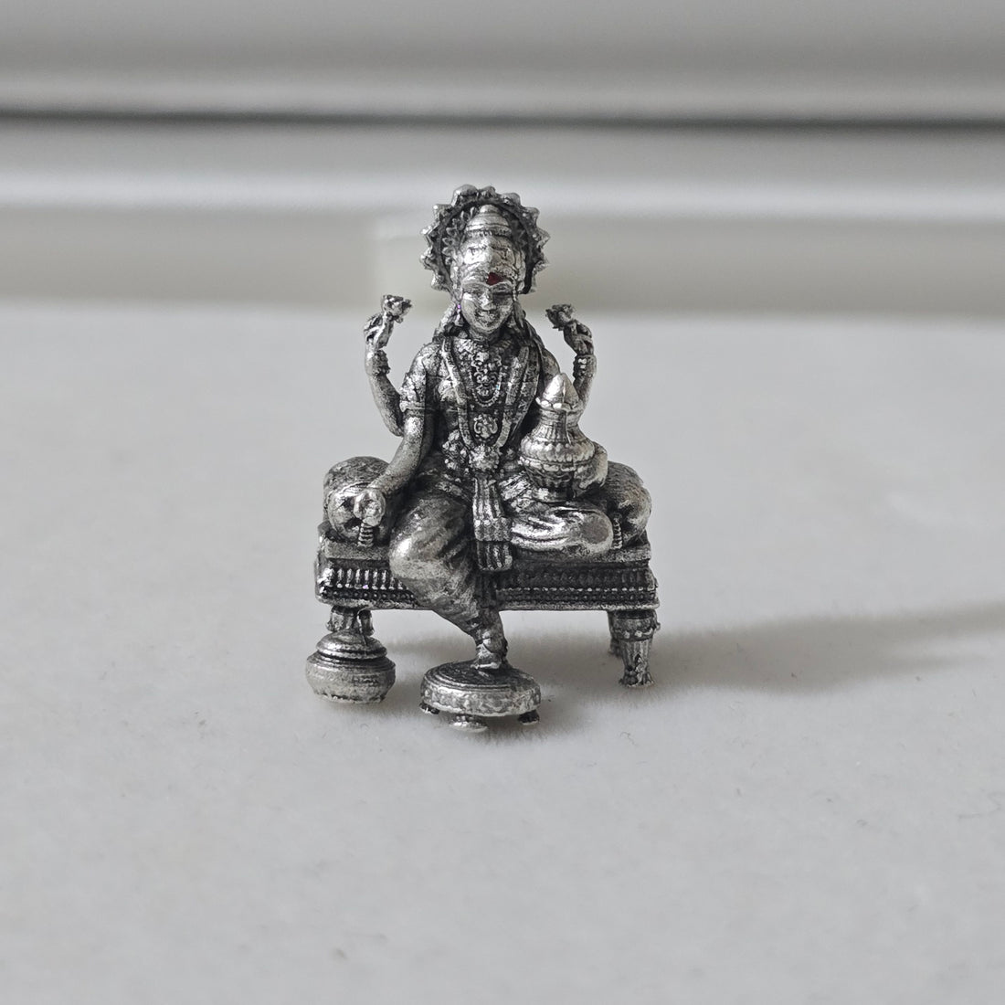Antique Silver Lakshmi Idol | 1" Pooja Murti for Prosperity Assorted-506-11-3