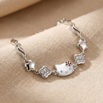 925 Silver Hello Kitty Charm Bracelet