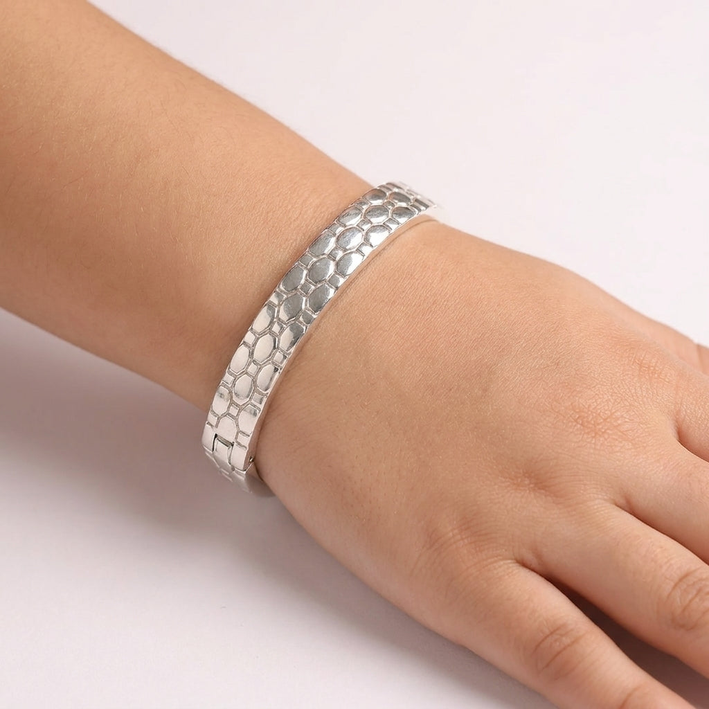 925 Sterling Silver Baby Kada Bracelet - Adjustable Design-1128-11-8