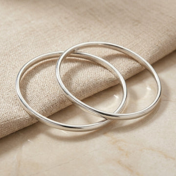 Pure Silver Baby Kada Pair – Elegant & Adjustable Infant Bracelet-1041-12-6