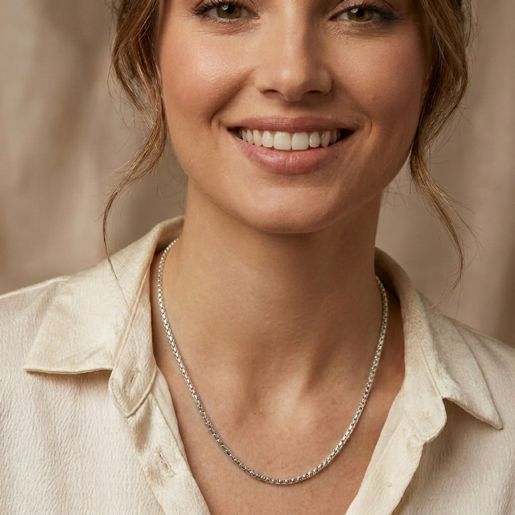 925 Sterling Silver Chain for Women & Kids-987-7-5