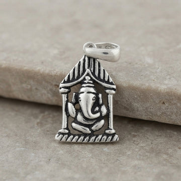 Divine Real Silver Ganesha Pendant - Auspicious Charm-1299-2-0