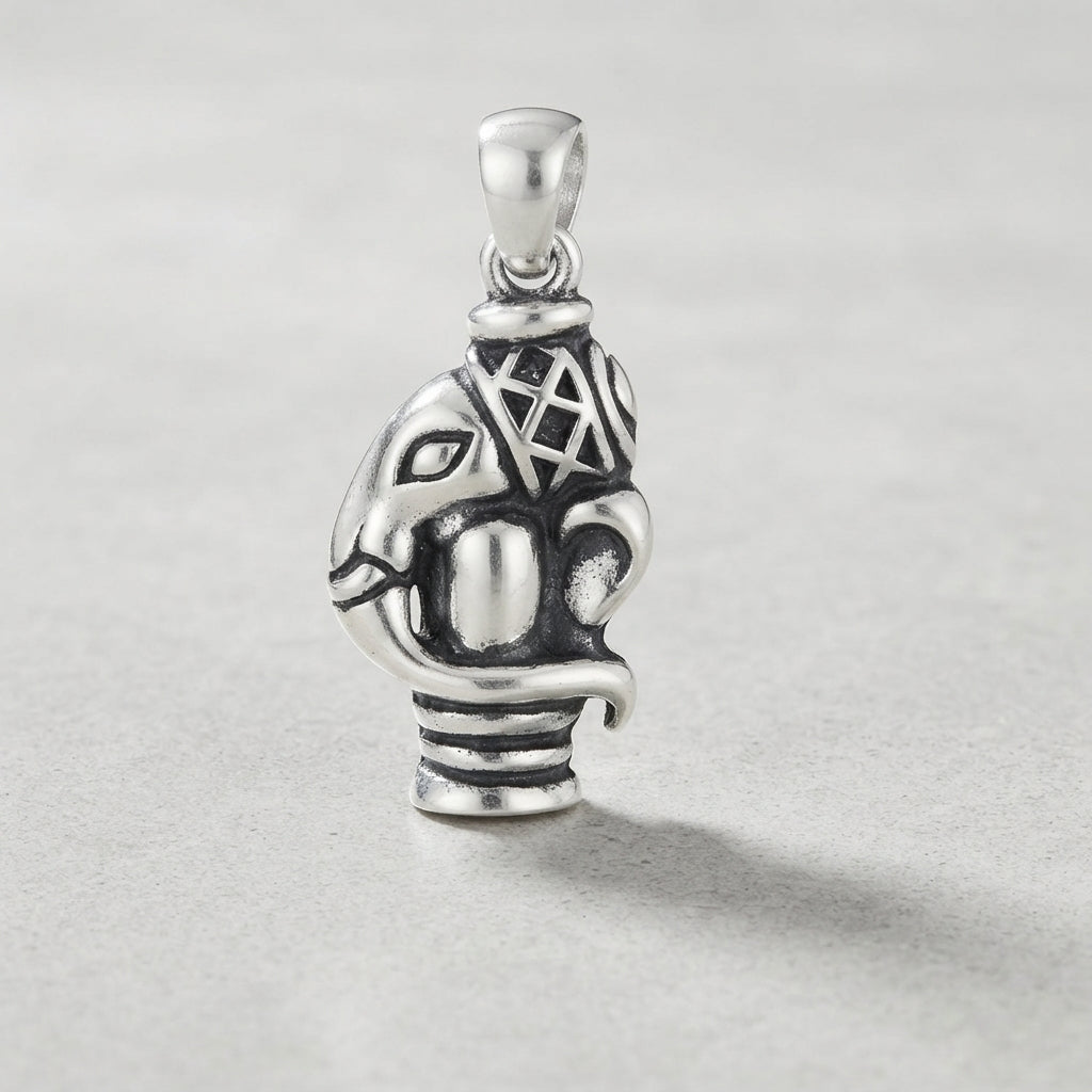 Elegant 925 Sterling Silver Lord Ganesha Pendant-1289-2-0