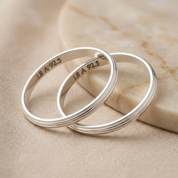 Pure 925 Silver Baby Kada Bracelet Pair - Timeless Gift-1037-22-8