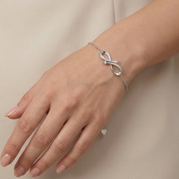 925 Silver Infinity Arrow Bracelet - Dazzling Charm