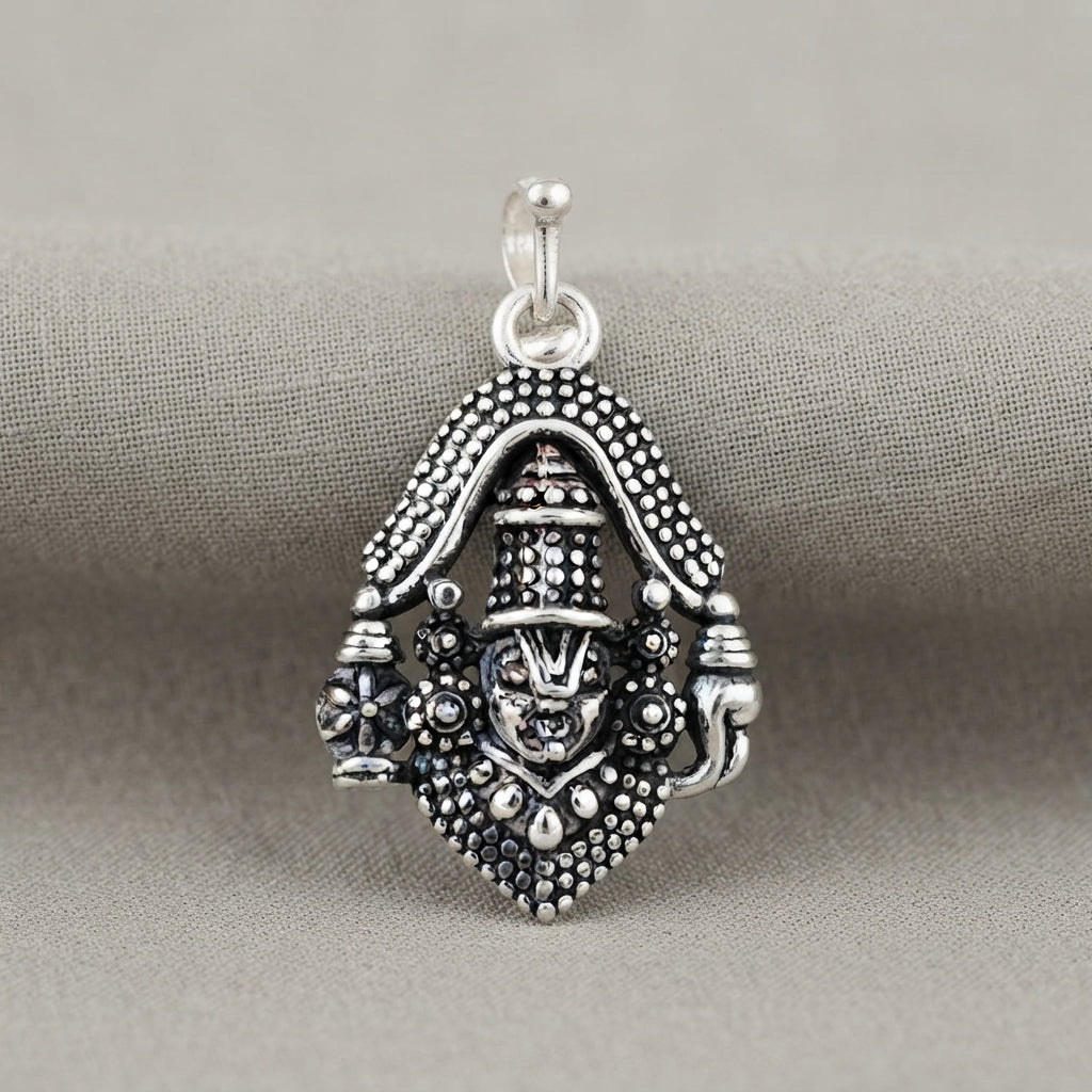 Divine Balaji Silver Pendant - 925 Sterling-1282-3-1