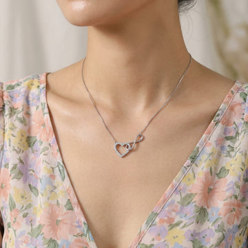 925 Silver Infinite Love Heart Necklace - Elegant Gift-5400