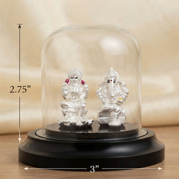 999 Pure Silver Lakshmi Ganesh Idols for Pooja & Gifts-1209-6-64