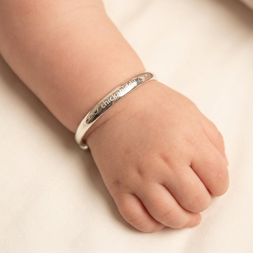Adjustable 925 Silver Baby Kada Bracelet-1013-8-4