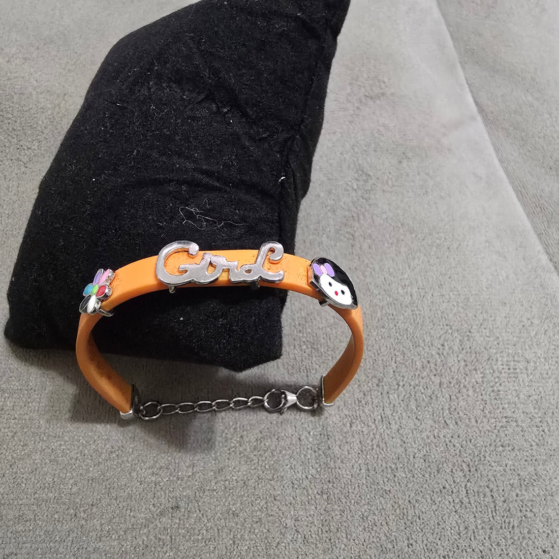 Adjustable Silver 'Girl' Kids Bracelet (1-4 Yrs)-1177-4-6