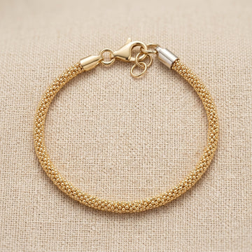 Kids Gold-Toned Sterling Silver Bracelet-344-4-6