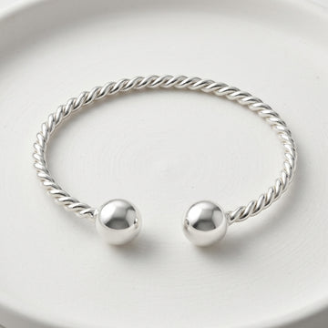 Twisted Sterling Silver Adjustable Kids Kada-1124-4-7