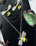 Honey Bee Necklace Set S925 Silver Necklace Set