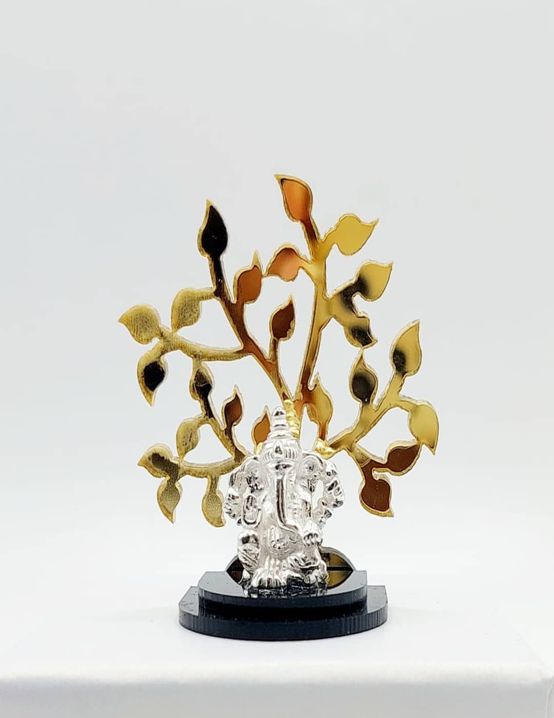 Little Ganesha Under Karpaga Vircham Tree - Gold Tree