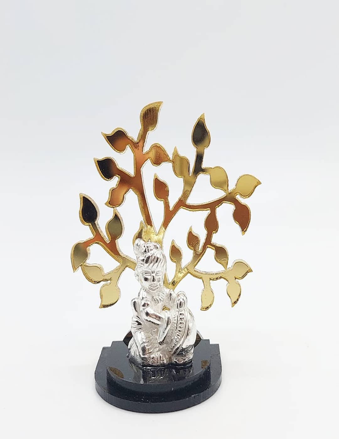 Little Krishna Under Karpaga Vircham Tree - Gold Tree