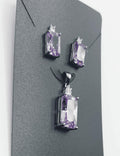 Love For Purple S925 Silver Pendant Set