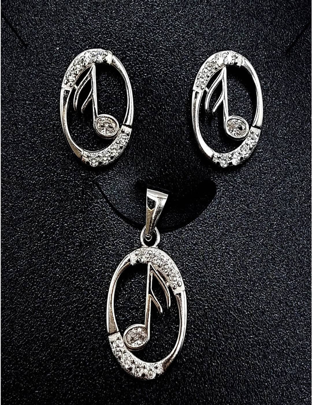 Music In My Heart S925 Silver Pendant Set