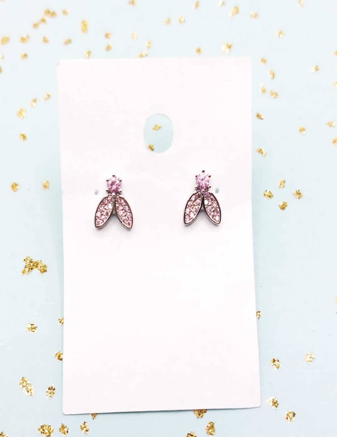 Pink Stone S925 Silver Earring