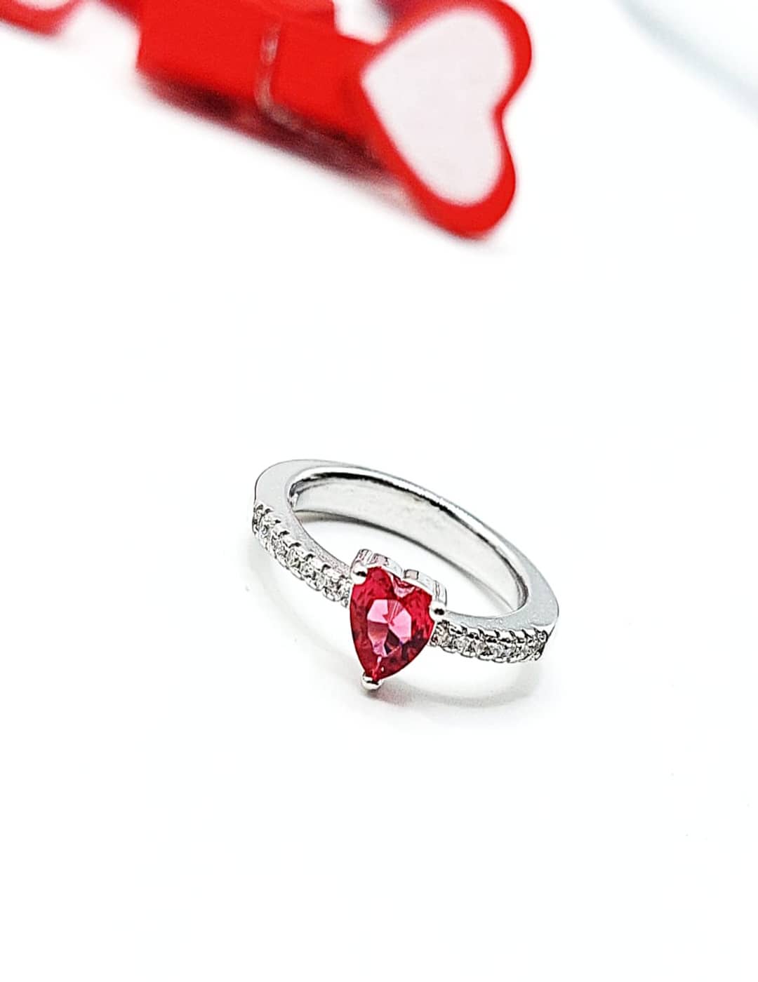 Red Heart Dainty Ring