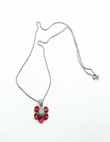 Red Petal S925 Silver Necklace