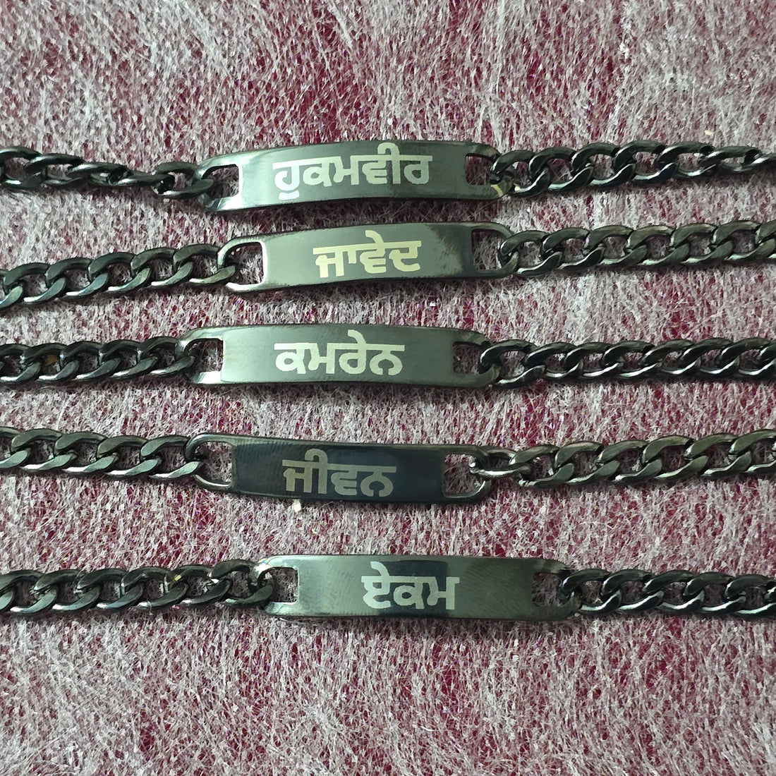 Personalized Rakhi Bracelet for Brother | Matte Black Stainless Steel - PJ25