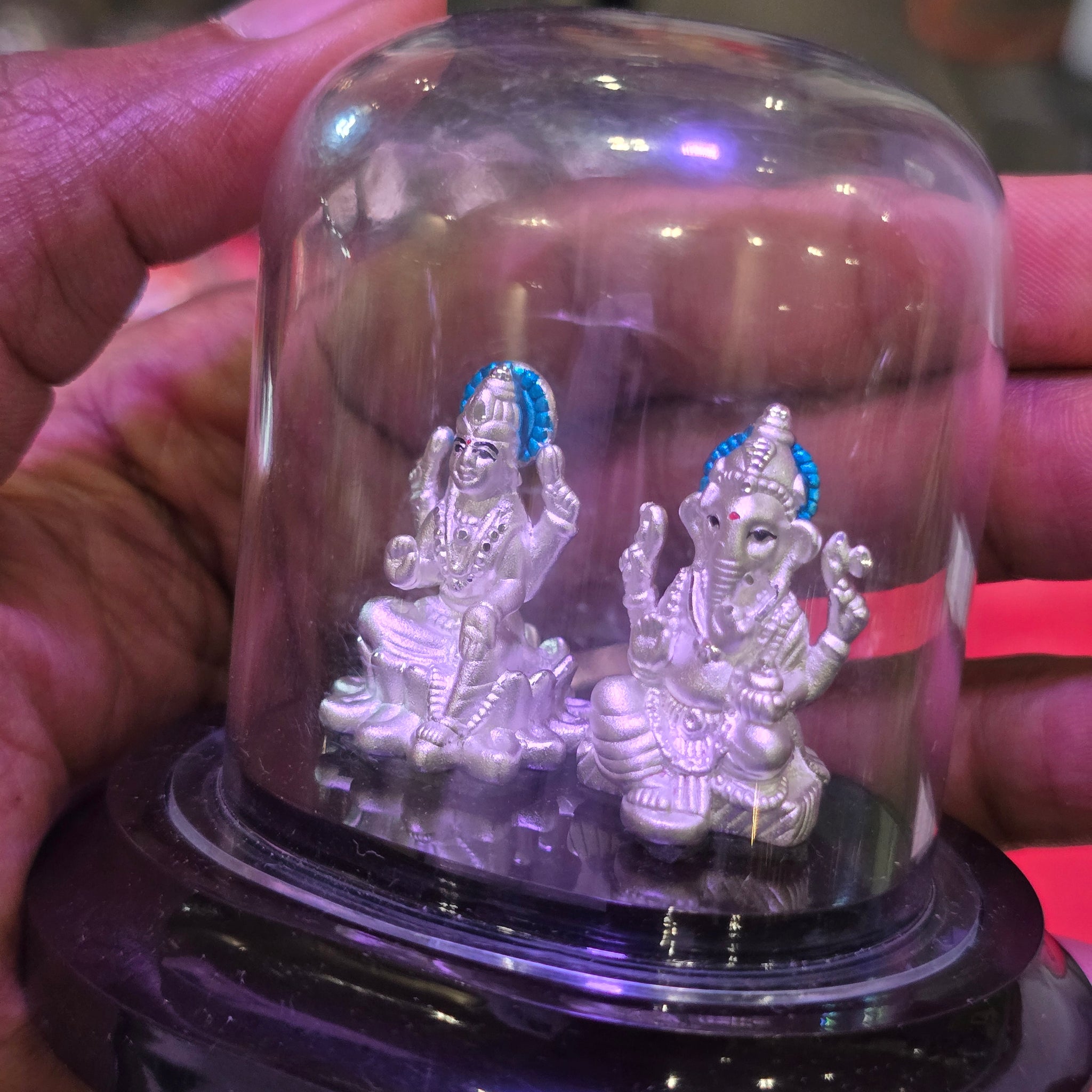 EI ganesh Lakshmi 999 silver idol-68200