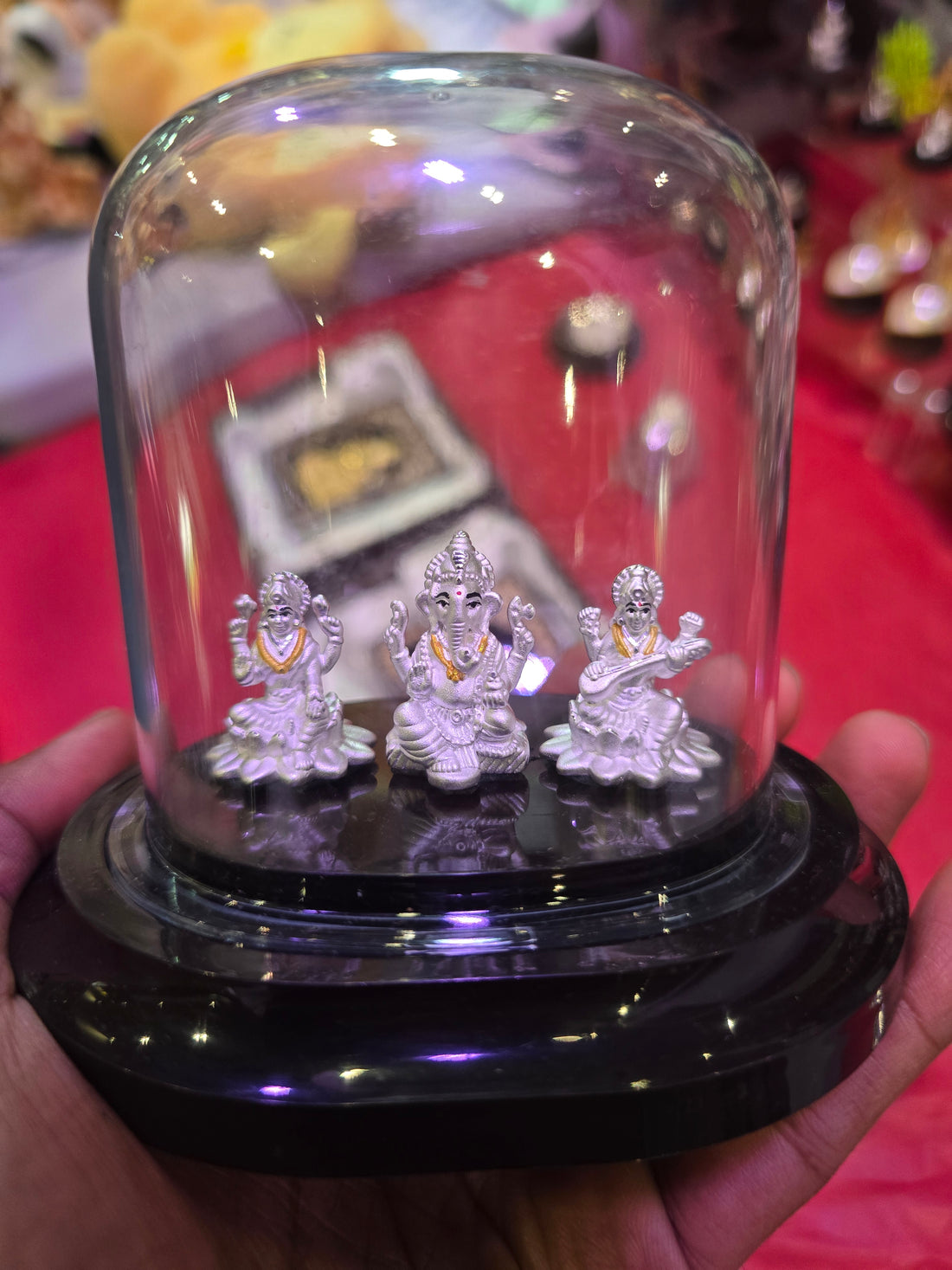 EI Ganesh Lakshmi Saraswathi Silver Idol 77300