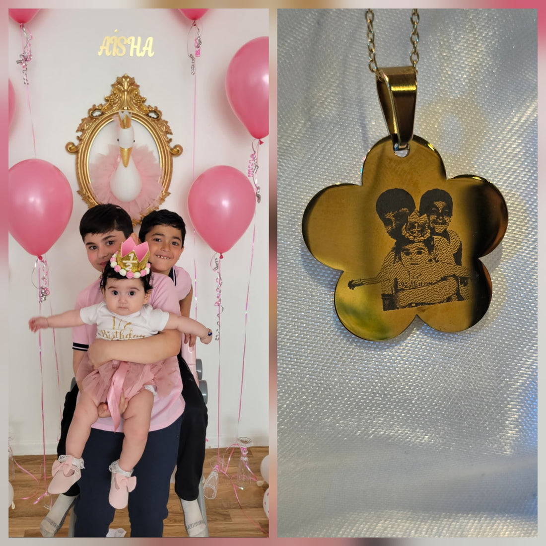 Personalized Flower Charm Necklace - Waterproof 18K Gold Affordable Luxury Gift - PJ34