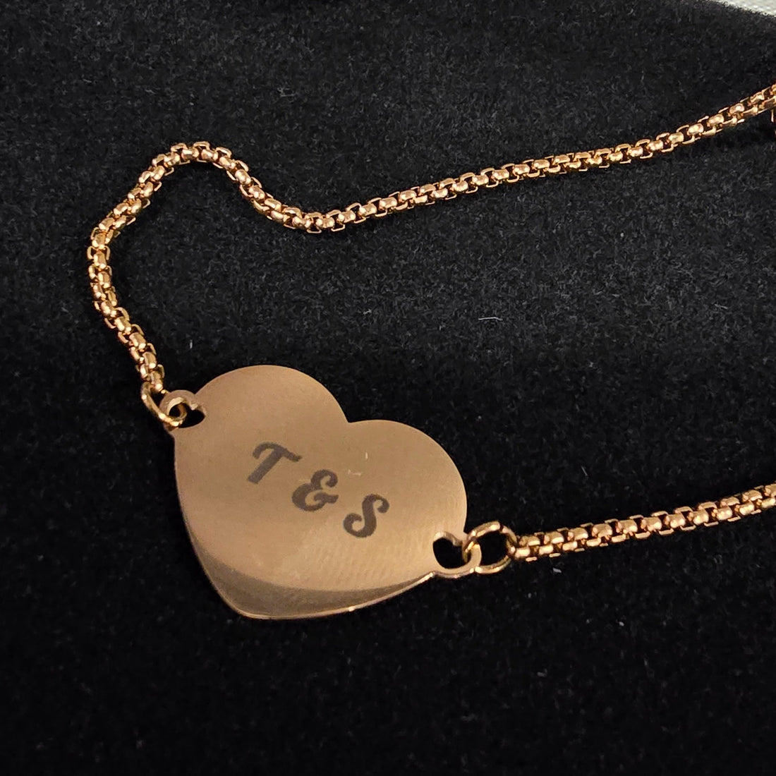 Personalized Photo Heart Bracelet - 18K Rose Gold Plated Anti-Tarnish - PJ3