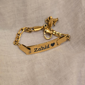 Personalized Name Curb Chain Bracelet Women - Waterproof 18K Gold Finish Affordable Luxury Gift- PJ8
