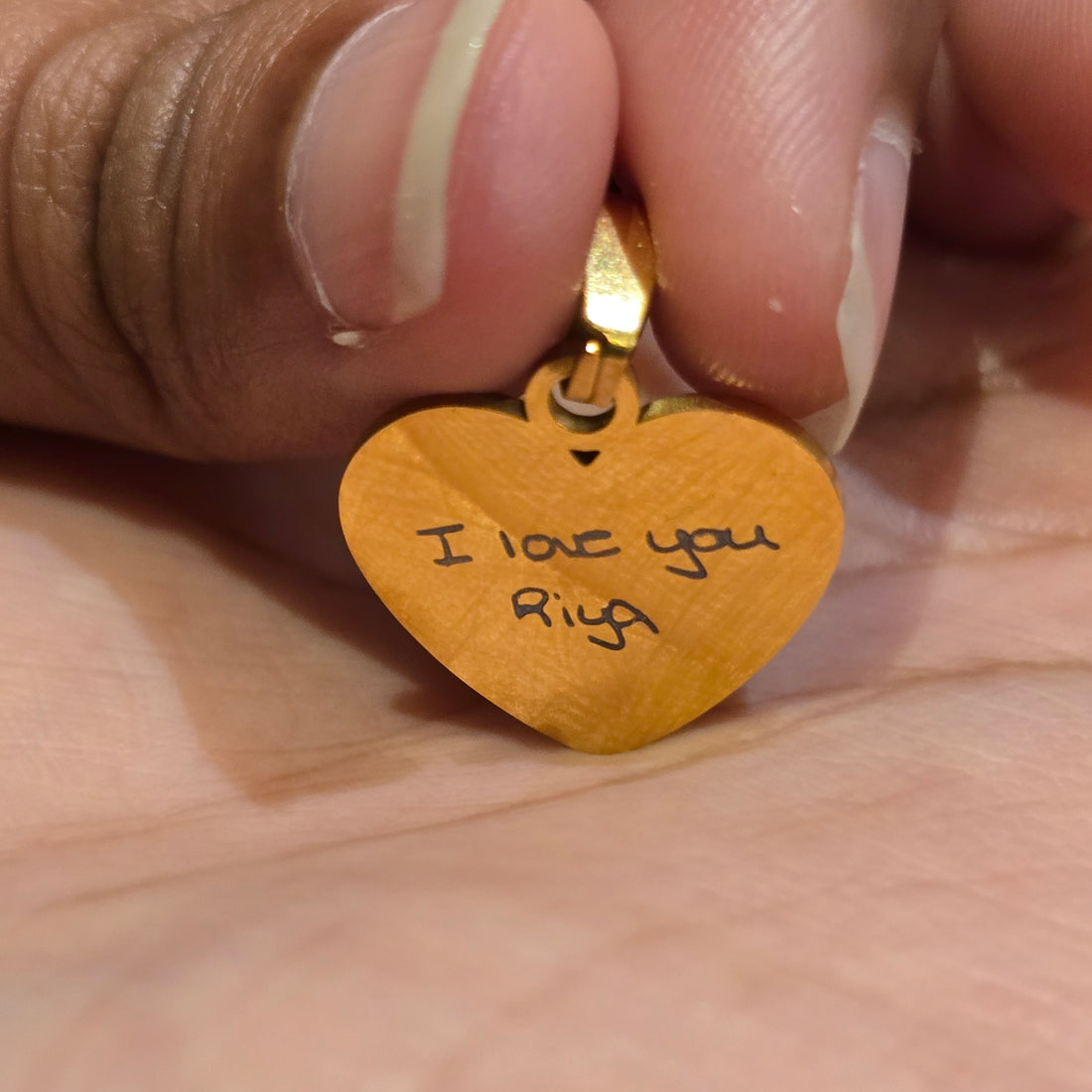 Personalized Heart Charm ID Necklace - Waterproof 18K Gold Finish Affordable Luxury - PJ29