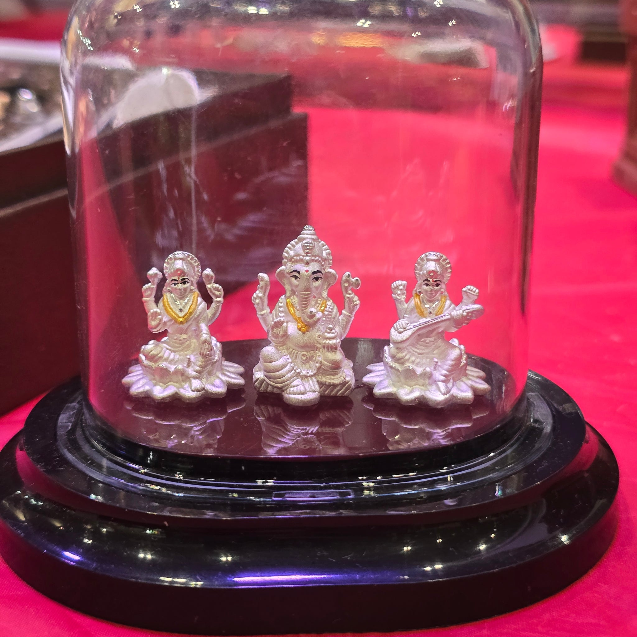 EI Ganesh Lakshmi Saraswathi Silver Idol 77300