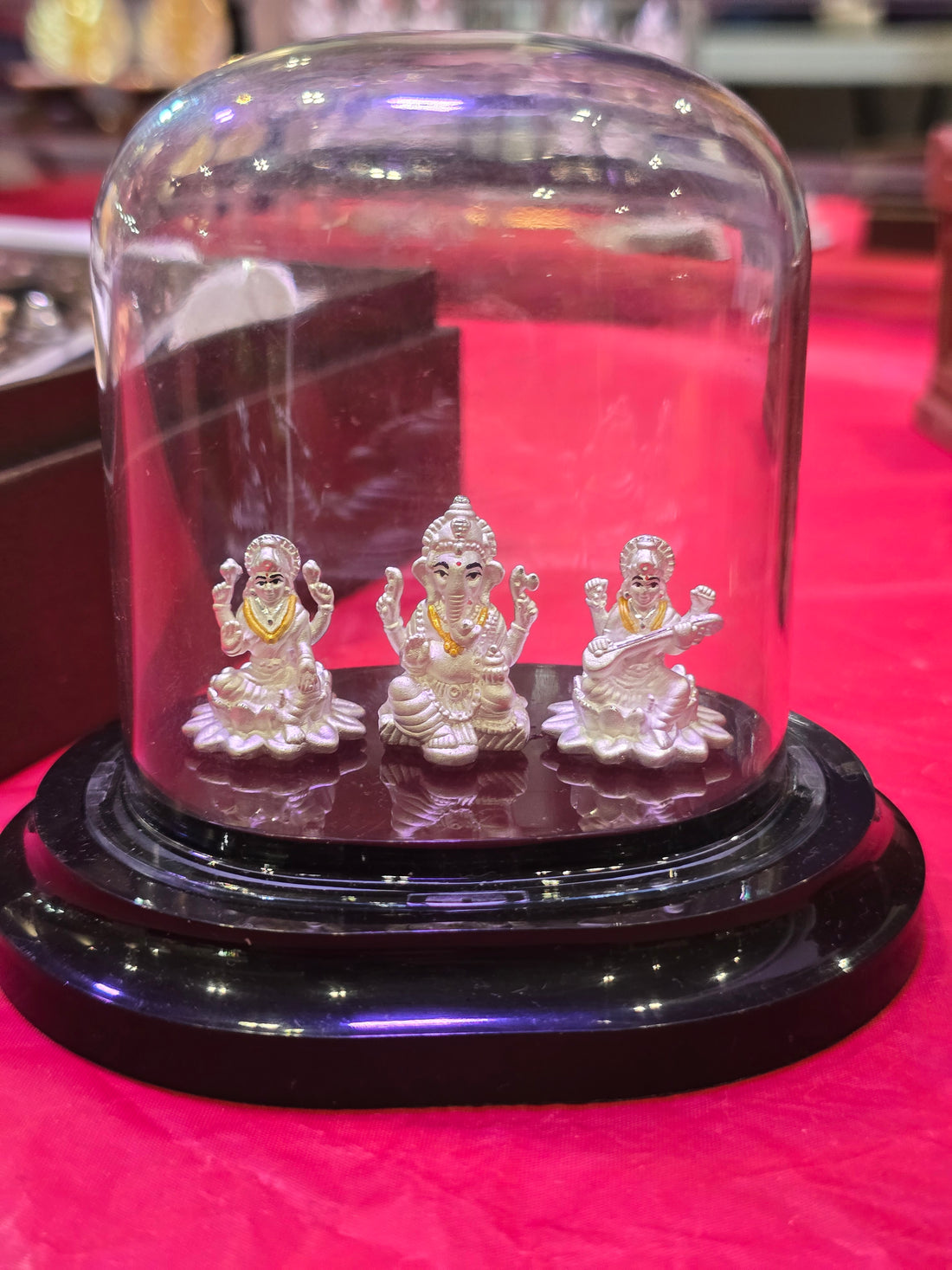 EI Ganesh Lakshmi Saraswathi Silver Idol 77300
