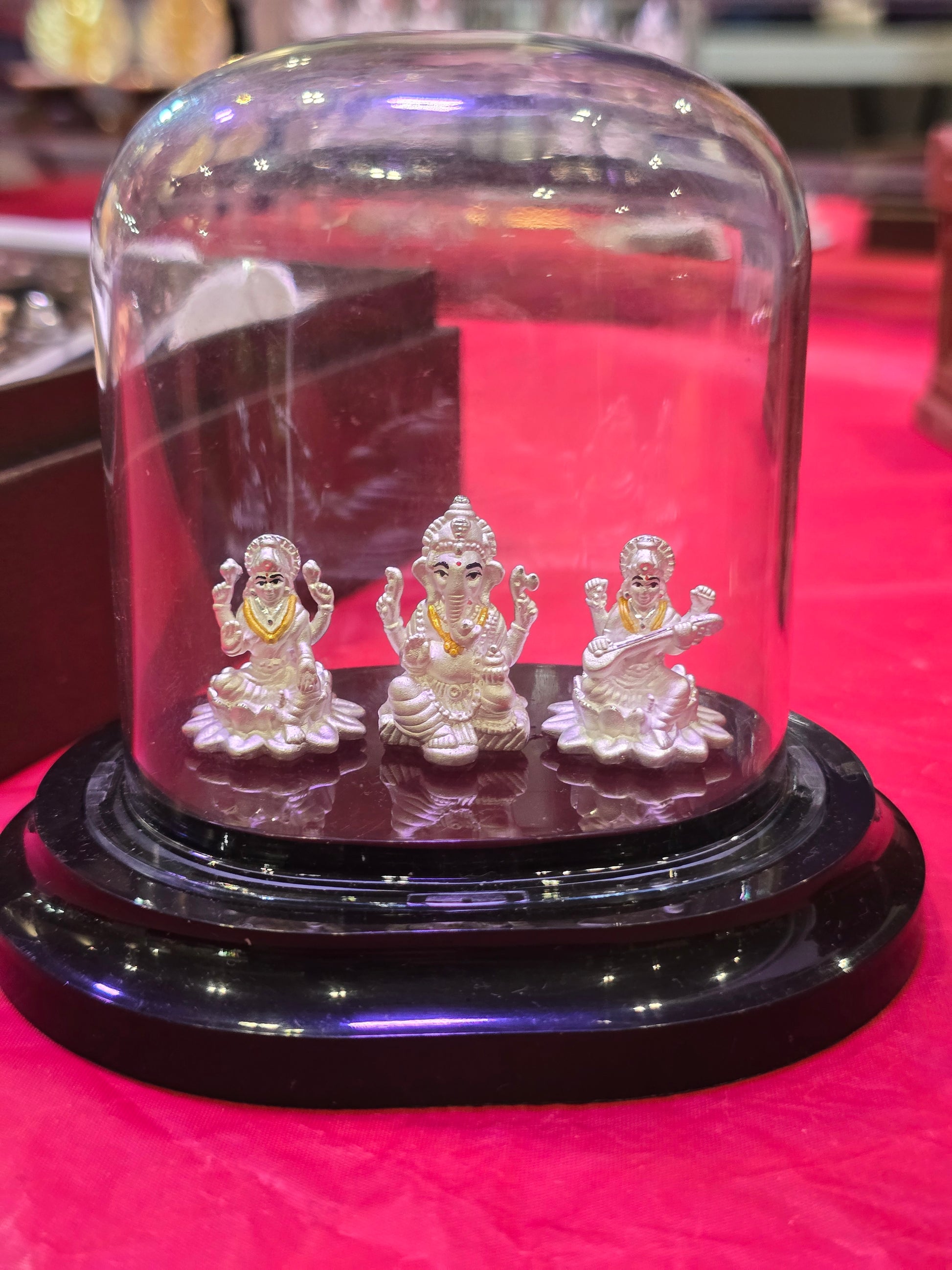 EI Ganesh Lakshmi Saraswathi Silver Idol 77300