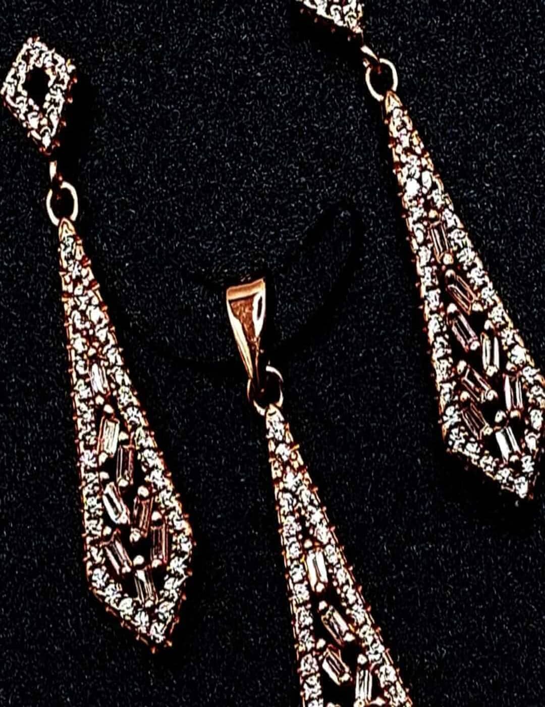 Rose Gold Fantasy S925 Silver Pendant Set