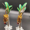 Handcrafted silver banana tree for religious puja ceremonies