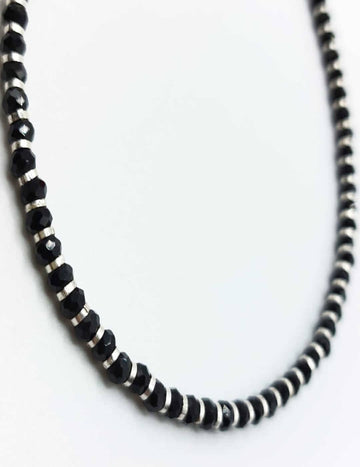 Simply Black Bead S925 Silver Anklet - Payal - Leg Chain