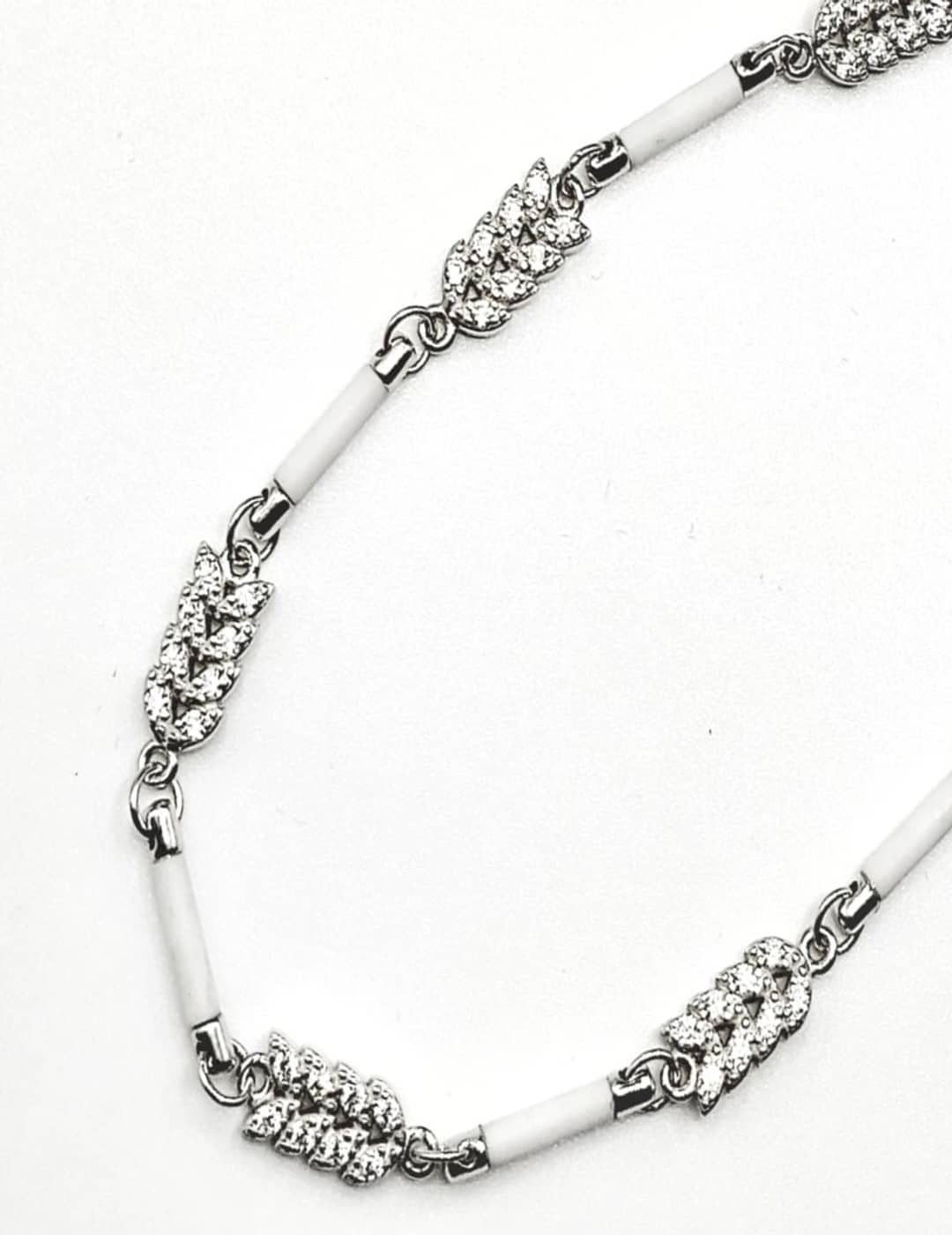White Beauty 2 Petals S925 Silver Necklace