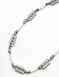 White Beauty 2 Petals S925 Silver Necklace