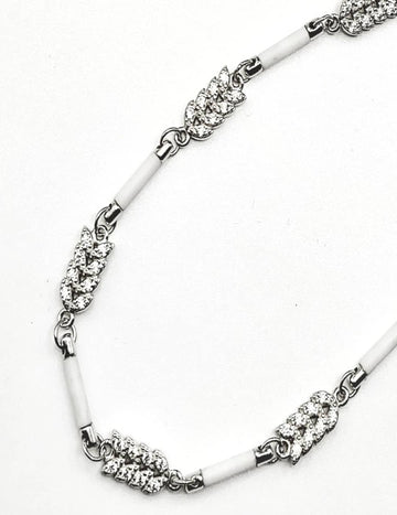 White Beauty 2 Petals S925 Silver Necklace